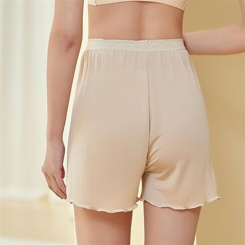 Women's Boxer Briefs Shorts 100% Mulberry Silk Underwear High Waist Boyshorts Panties Soft Loose Daily Sleep Underpants in Saudi Arabia