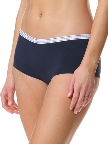 Tommy Hilfiger Women's Classic Cotton Boyshort Underwear with Logo Waistband 5-Pack in Saudi Arabia
