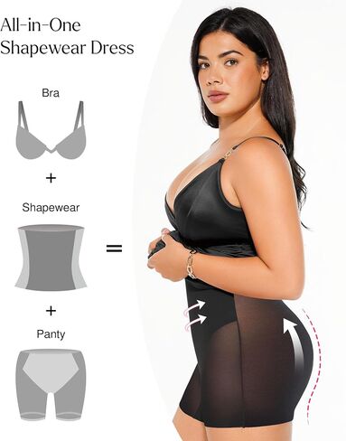 Popilush Women's Sexy Maxi Dress Deep V Neck Ruched Shapewear Dresses Side Slit Formal Cocktail Party Dress in Saudi Arabia
