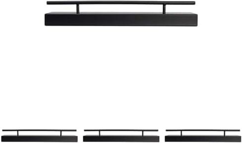 MELANNCO Floating Railing Shelf for Bedroom, Living Room, Bathroom, Kitchen, 24-Inch, Distressed White in Kuwait