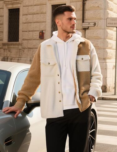 ZAFUL Men's Wool Blend Overcoat – Solid Color Single Breasted Long Winter Coat with Flap Pockets Jacket in Saudi Arabia