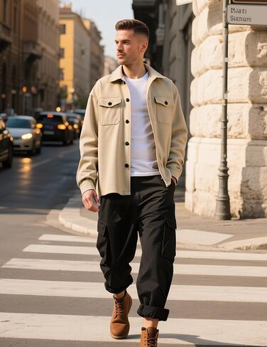 Zaful Men Wool Blend Overcoat - معطف شتوي طويل اللون ذو ألوان صلبة مع سترة جيوب رفرف in Kuwait