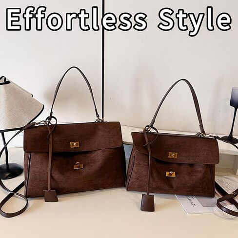 Brown Suede Bag Bag Concept Losttle حقيبة يد متوترة للنساء تعمل على السفر in Kuwait