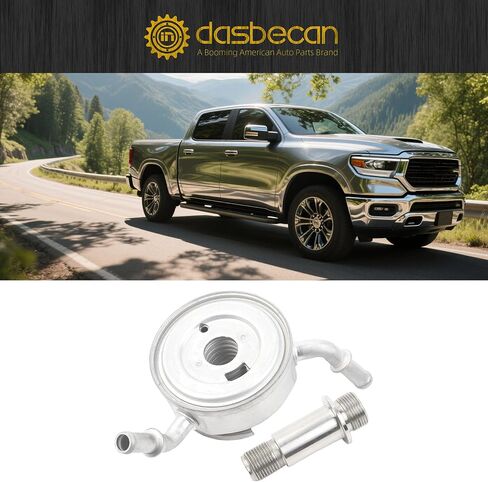Dasbecan Engine Oil Cooler Heater Compatible with Ram 1500 5.7L V8 2017-2024 Jeep Wagoneer 2022-2023 OEM Number Replace 68271639AD 68271639AB 68271639AC in Saudi Arabia