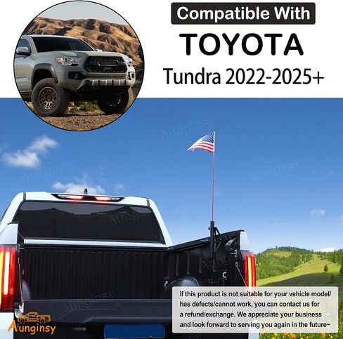 Aunginsy Bed Rail Mount Brackets متوافقة مع Toyota Tundra 2022-2025 Pickup Truck Bed Bed Rail System Sile Scarpular Manual for Graints و Recover in Kuwait