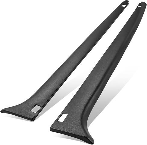 Auto Dynasty Pair of Truck Bed Rail Caps Compatible with Silverado Sierra 1500 Stepside Bed 1999-2005, Driver and Passenger Side, Textured Gloss Black in Saudi Arabia