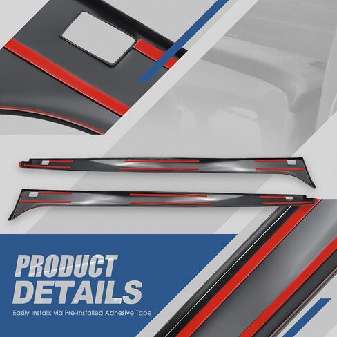 Auto Dynasty Pair of Truck Bed Rail Caps Compatible with Silverado Sierra 1500 Stepside Bed 1999-2005, Driver and Passenger Side, Textured Gloss Black in Saudi Arabia