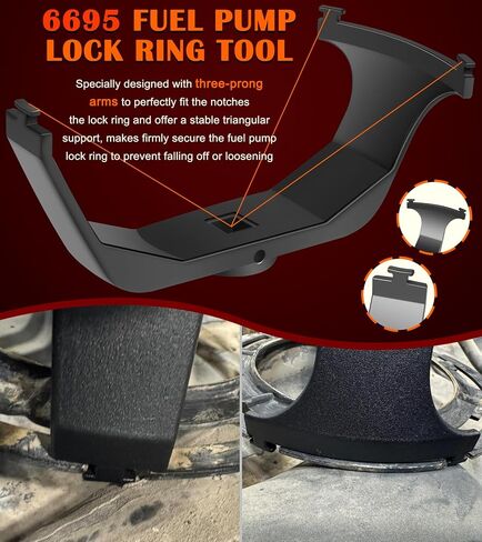 LO164 Fuel Tank Lock Ring, 6599 Fuel Tank Lock Ring Tool & 5.31" to 7.17" Adjustable Fuel Pump Lock Ring Tool - Fuel Tank Repair Tools Set Compatible with Most Vehicles like for Benz BMW Ford & more in Saudi Arabia