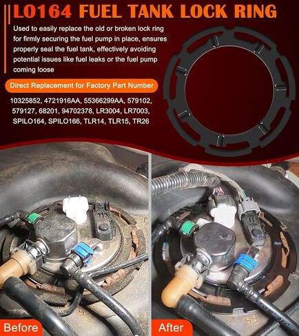 LO164 Fuel Tank Lock Ring, 6599 Fuel Tank Lock Ring Tool & 5.31" to 7.17" Adjustable Fuel Pump Lock Ring Tool - Fuel Tank Repair Tools Set Compatible with Most Vehicles like for Benz BMW Ford & more in Saudi Arabia