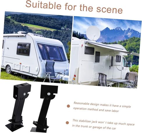 Cabilock 2PCS Support Trailer Support Support Stabilizer for RV و Camper Steel Construction مع أداة مقبس وقوف السيارات عالية الحمل لصيانة وإصلاح المقطورة in Saudi Arabia