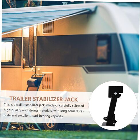 Cabilock 2PCS Support Trailer Support Support Stabilizer for RV و Camper Steel Construction مع أداة مقبس وقوف السيارات عالية الحمل لصيانة وإصلاح المقطورة in Saudi Arabia