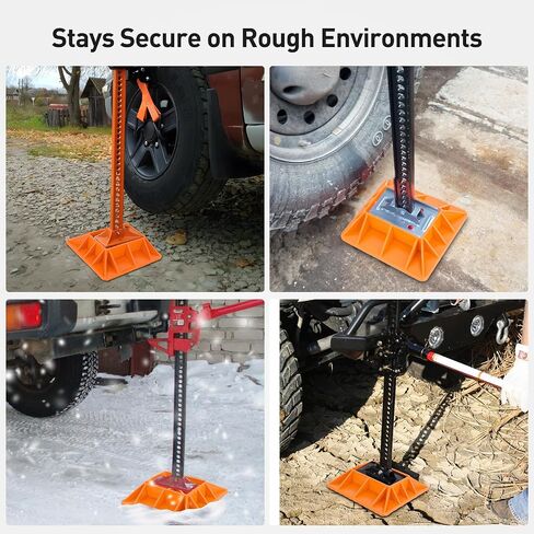 Nilight Off-Road Jack Base, Farm Jack Base Stand Plate Recovery Accessories,11.5" x 11.5", Orange in Saudi Arabia