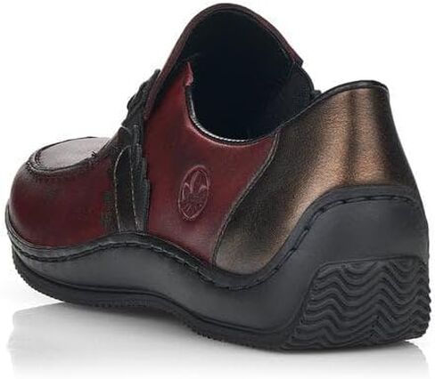 Rieker L1759 Selia Leather Slip-On Women’s Shoes-متسكعون مريحون عالي التوقف مع تفاصيل غرزة أنيقة ودعم يومي مرن ومرن in Saudi Arabia