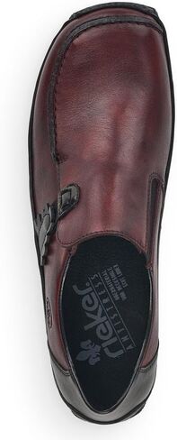Rieker L1759 Selia Leather Slip-On Women’s Shoes-متسكعون مريحون عالي التوقف مع تفاصيل غرزة أنيقة ودعم يومي مرن ومرن in Saudi Arabia