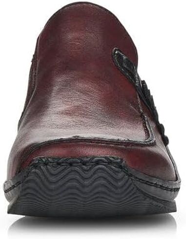 Rieker L1759 Selia Leather Slip-On Women’s Shoes-متسكعون مريحون عالي التوقف مع تفاصيل غرزة أنيقة ودعم يومي مرن ومرن in Saudi Arabia
