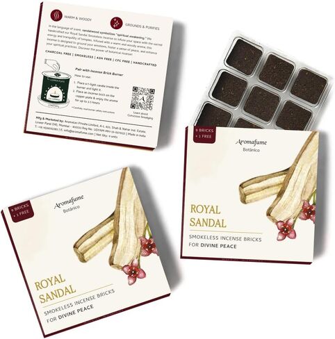 Aromafume Pink Rose Incense Bricks (3 Trays x 9 Pieces Each) | Ideal for Romance, Sensuality, Lifting Vibrations, Preparation for Prayer, Relaxation & Rituals, Temple & Mosque | Refill Pack in Kuwait