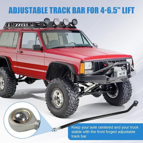 شريط المسار القابل للتعديل الأمامي 4-6.5 "LIFT متوافق مع 1984-2001 Jeep Cherokee XJ Panhard Rod مع قوس النقل in Kuwait