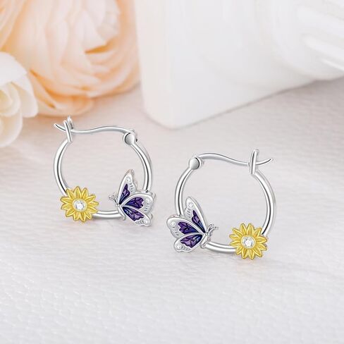 Lightning Bolt Earrings for Women 925 Sterling Silver Lightning Thunder Hoop Earrings Jewelry Graduation Birthday Gifts for Girlfriend Friends in Saudi Arabia