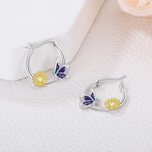 Lightning Bolt Earrings for Women 925 Sterling Silver Lightning Thunder Hoop Earrings Jewelry Graduation Birthday Gifts for Girlfriend Friends in Saudi Arabia