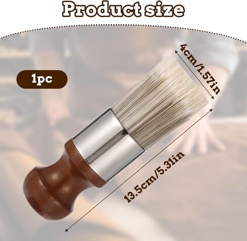 Salve Brush for Leather Furniture, Soft Nylon & Polyester Bristles, Leathers Cleaning Brush with Wooden Handle for Furniture Home Leather in Saudi Arabia