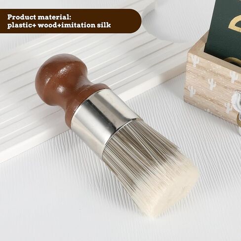 Salve Brush for Leather Furniture, Soft Nylon & Polyester Bristles, Leathers Cleaning Brush with Wooden Handle for Furniture Home Leather in Saudi Arabia