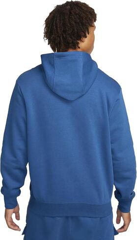 Nike Air Men's Pullover Fleece Hoodie (US, Alpha, Medium, Regular, Regular, Standard, Royal Blue/Navy) in Saudi Arabia