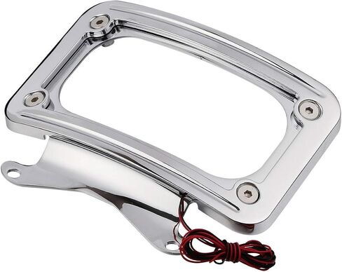 TCT-Motorparts إطار لوحة الترخيص المنحني مع ضوء LED مناسب لـ Harley Touring Street Glide 2010-2025 و FLHX و FLHXS و FLHXST و FLTRX و FLTRXS و FLTRXSTST in Kuwait