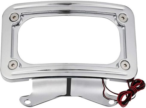 TCT-Motorparts إطار لوحة الترخيص المنحني مع ضوء LED مناسب لـ Harley Touring Street Glide 2010-2025 و FLHX و FLHXS و FLHXST و FLTRX و FLTRXS و FLTRXSTST in Kuwait