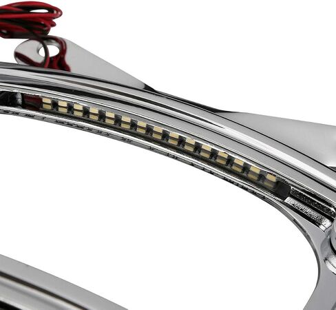 TCT-Motorparts إطار لوحة الترخيص المنحني مع ضوء LED مناسب لـ Harley Touring Street Glide 2010-2025 و FLHX و FLHXS و FLHXST و FLTRX و FLTRXS و FLTRXSTST in Kuwait