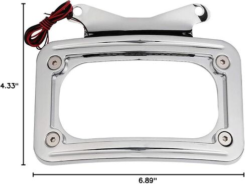 TCT-Motorparts إطار لوحة الترخيص المنحني مع ضوء LED مناسب لـ Harley Touring Street Glide 2010-2025 و FLHX و FLHXS و FLHXST و FLTRX و FLTRXS و FLTRXSTST in Kuwait