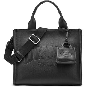 DKNY Hadlee Medium Canvas Tote, Black/Gold in Kuwait