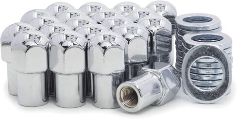 20 Lug Nuts 7 chrome Dome Top .75 Shank Center Washers لـ Chevy لـ Camaro 67-81 لـ Chevelle 66-73 لـ Chevy II 62-68 لـ El Camino 59-60 64-81 لـ Malibu 64-67 73-81 لـ Nova 69-79 in Saudi Arabia