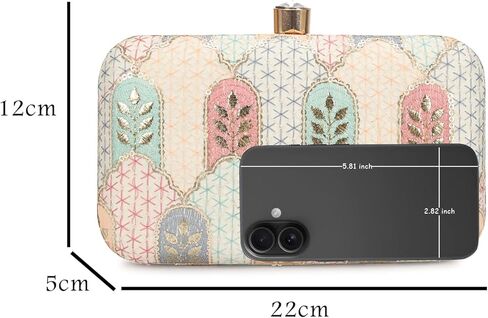 Hand Crafted Designer Box Clutch For Women, Zari Embroidery Clutch For Women/Hand Clutch For Women in Saudi Arabia