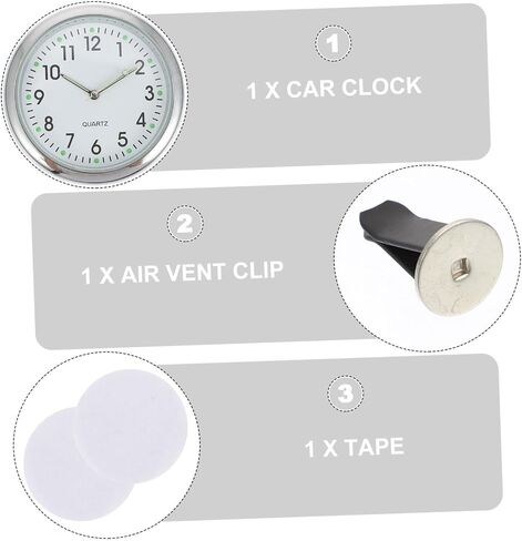 Luxshiny Auto Digital Mini Dashboard Clock Clock Aundingive Carke Mostepiece لاستخدام المنزل في المكتب in Kuwait