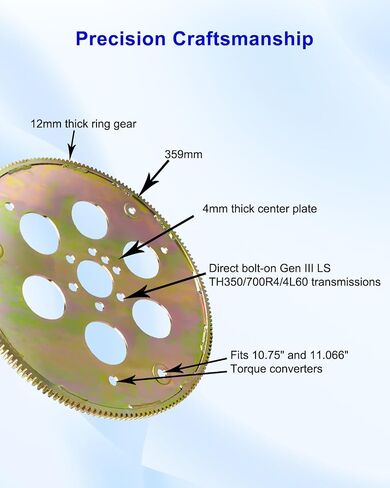 LS Flexplates Adapter Kit استبدال 91604000 57534610 244-2901 ملائمة لـ GM Gen LLL LS1 LS6 LS2 5.3 6.0 محركات Th350 200-4R 4L60 النقل التلقائي ، مع البراغي والفواصل in Saudi Arabia