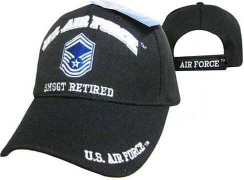 Black US Air Force SMSGT Senior Master Sergeant متقاعد المحاربين القدامى قبعة الكرة قبعة E8 in Saudi Arabia