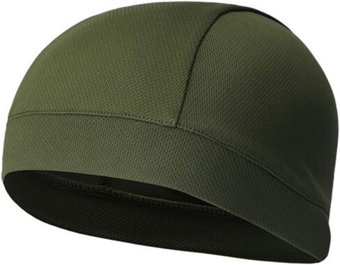 Skull Quick Dry Cycling Beanie with High Elasticity Moisture Wicking Sweatband Helmet Liner for Men and Women Breathable Sports Cap Army Green for Mountain Biking and Running in Saudi Arabia