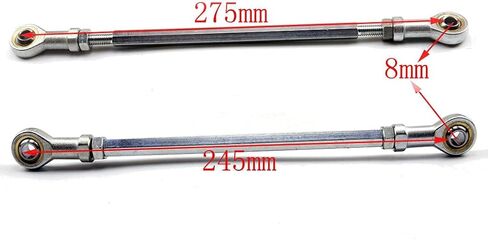 2 Pack 170mm 10mm Hole Steering Shaft Tie Rods for Go Kart, Drift Trike, Mini Bike, ATV, Quad, Buggy, Taotao Go Cart Part 50cc 70cc 90cc 110cc 125cc 150cc 200cc 250cc in Saudi Arabia
