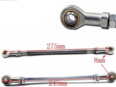 2 Pack 170mm 10mm Hole Steering Shaft Tie Rods for Go Kart, Drift Trike, Mini Bike, ATV, Quad, Buggy, Taotao Go Cart Part 50cc 70cc 90cc 110cc 125cc 150cc 200cc 250cc in Saudi Arabia