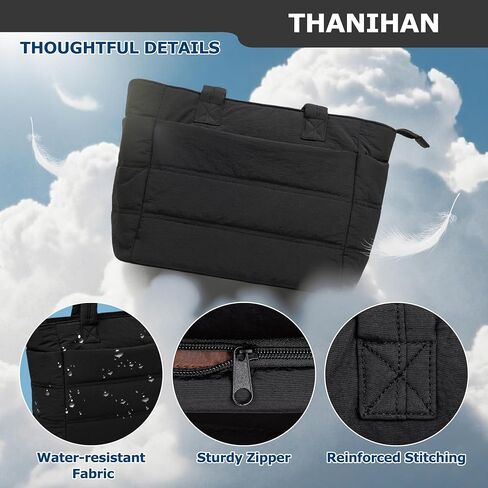Tote Bag for Women ，Travel Puffy Tote Bag For Women，Puffer Work Tote Handbag、Shoulder Bag Handbag for Travel, Work, Gym in Saudi Arabia