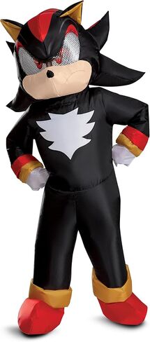 تنكر زي Sonic Shadow Assume for Kids ، Sonic Movie 3 تضخيم ملابس الأزياء مع المروحة وحجم الطفل in Saudi Arabia