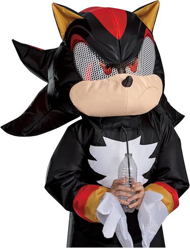 تنكر زي Sonic Shadow Assume for Kids ، Sonic Movie 3 تضخيم ملابس الأزياء مع المروحة وحجم الطفل in Saudi Arabia