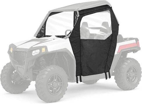 حاويات كابينة الأبواب الناعمة المتوافقة مع 2008-2021 Polaris RZR 570 ، 800 ، 800 S ، 570 ، XP 900 (طرازان مقعدان) UTV Side Doors w/zized Design Soft Cab PVC Material Black+Clear in Saudi Arabia