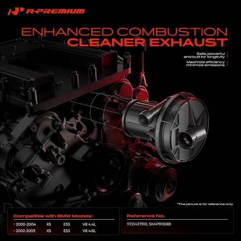 A-Premium Secondary Air Injection Smog Pump Compatible with 2000 2001 2002 2003 2004 BMW E53 Series X5 in Saudi Arabia