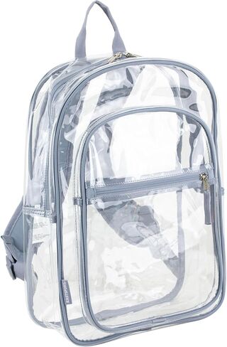 FUEL Clear Backpack Heavy Duty PVC Transparent Backpack Large Clear Book Bag for College Work, Pink in Saudi Arabia