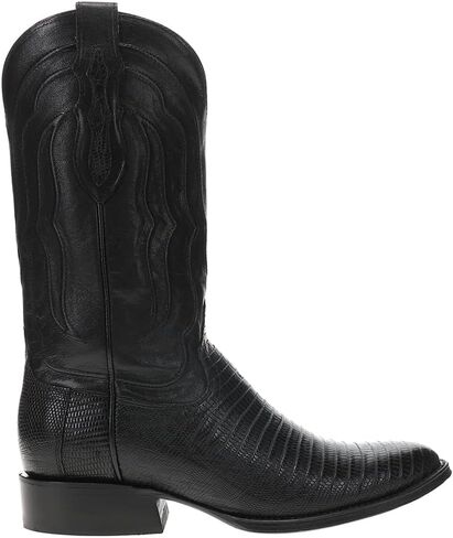 Tony Lama Mens Kirtland 12 Inch Lizard Round Toe Dress Boots Mid Calf - Black - Size 13 EE in Saudi Arabia