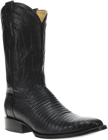 Tony Lama Mens Kirtland 12 Inch Lizard Round Toe Dress Boots Mid Calf - Black - Size 13 EE in Saudi Arabia