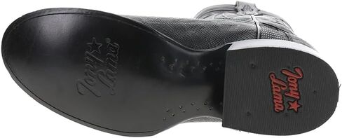 Tony Lama Mens Kirtland 12 Inch Lizard Round Toe Dress Boots Mid Calf - Black - Size 13 EE in Saudi Arabia