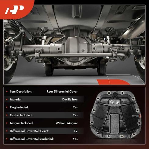 غطاء تفاضلي خلفي A-premium مع حشية متوافق مع Ford F-150 ، F-250 ، F-150 Heritage ، Expedition ، E-150 ، E-150 Econoline Club ، Transit-150 و Lincoln Blackwood ، Mark LT ، Navigator in Saudi Arabia