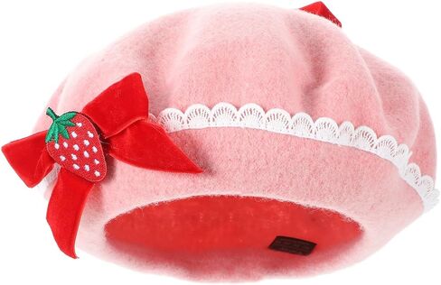 VALICLUD Women Strawberry Berets Wool Strawberry Costume Beanies Cosplay Hat French Hat for Women Girls in Saudi Arabia
